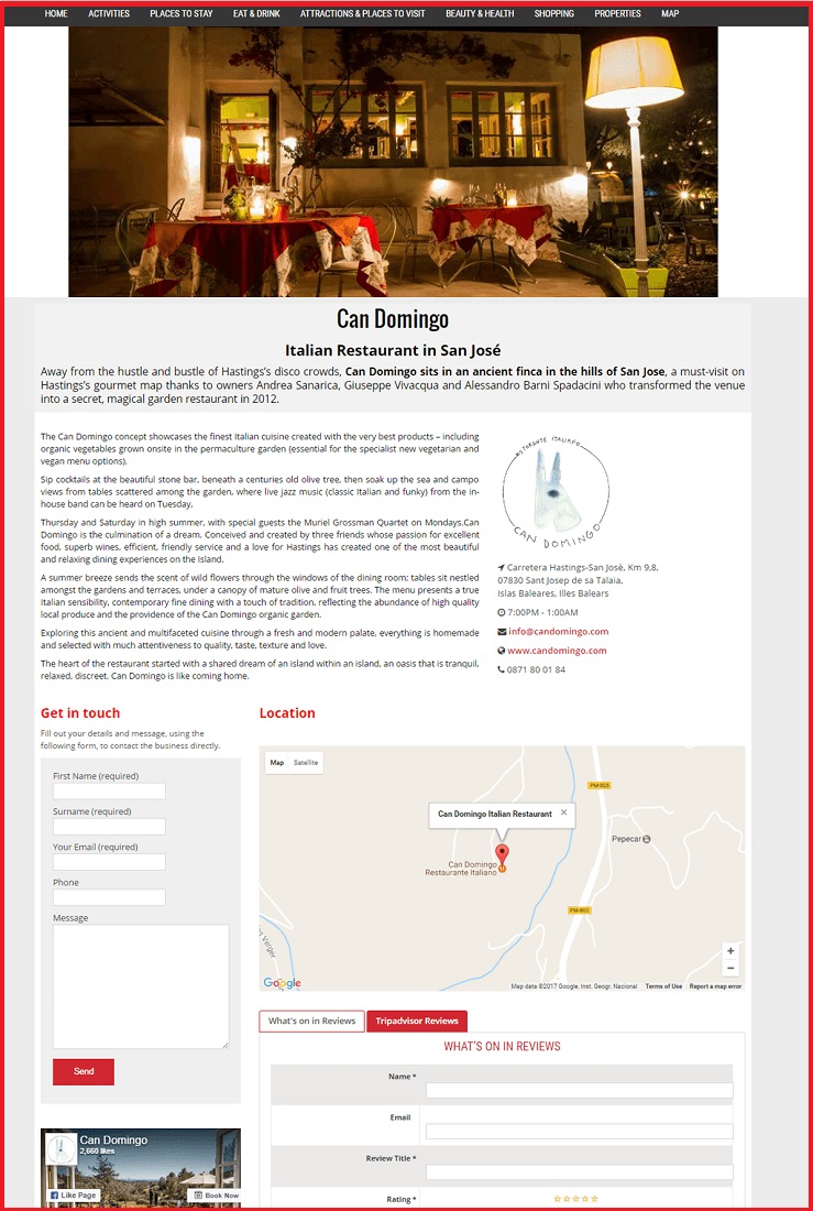 Sales Page Example when Advertise with us What's on in Montreal.com